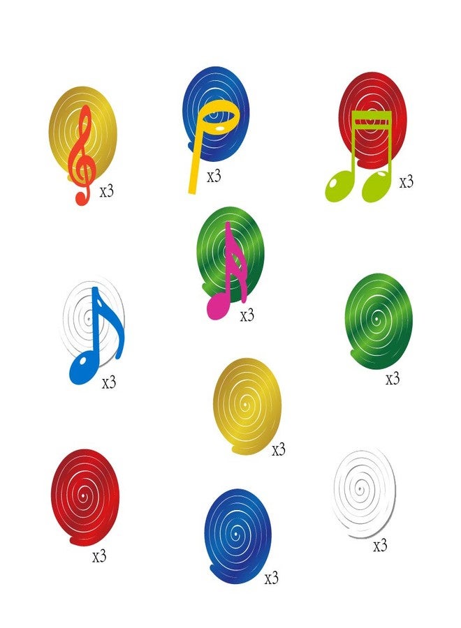 CC HOME 30Pack Music Note Hanging Swirls Piano Musical Note Ceiling Streamer Birthday Party Decorations Emotional Music Themed Party Favors for Holiday Baby Shower Home Decoration Party Supplies - Image 3